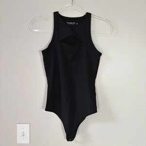 Abercrombie & Fitch Black Cut Out Sleeveless Bodysuit